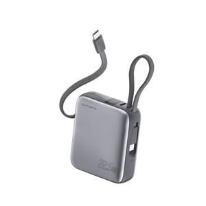 4Smarts Pocket Tehopankki USB-C-kaapelilla 10 000 mAh 22,5 W – Tähtiharmaa