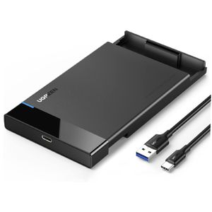 UGREEN Eksternt kabinet til 2,5 tommer HDD/SSD SATA, USB-C, sort