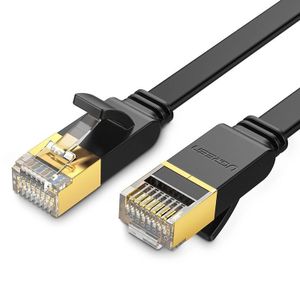 UGREEN NW106 nätverkskabel RJ45, UTP, Cat7, platt, 3m – Svart