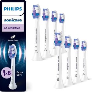 Philips Sonicare S2 Sensitive -harjaspäät, 8 kpl - Valkoinen