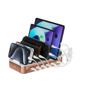 4Smarts Team Laddstation 100W 5x USB-C/1x USB-A inkl. 6 kablar – koppar