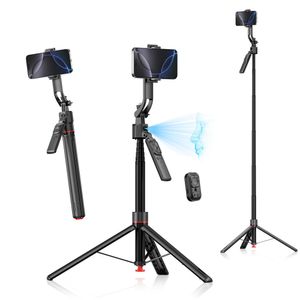 4Smarts 360° AI-stativ/selfiestang med ansiktssporing/fjernkontroll, 176 cm