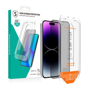 SiGN Skjermbeskytter iPhone 14 Pro – EZ Apply med støvfri applikator, 2-paking