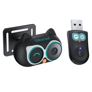 Ottocast Cabin Care Owl trådløs CarPlay-adapter til overvågning - sort