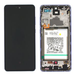 Samsung Galaxy A72 LCD-skärm med batteri original - Awesome Violet