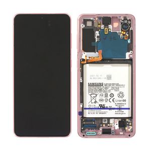 Samsung Galaxy S21 LCD-skjerm inkl. Batteri Original - Phantom Pink