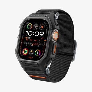 Spigen Apple Watch Ultra 4/3/2/1 49mm Kellonranneke & Kuori Lite Fit Pro - Musta