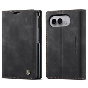 CASEME iPhone Duo Lompakkokotelo PU-nahkaa - Musta