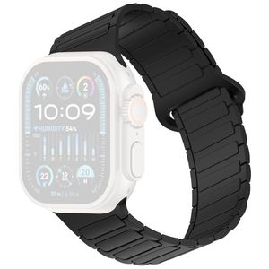 Apple Watch 42/41/40/38mm Klockarmband i Silikon Magnetisk Loop - Svart