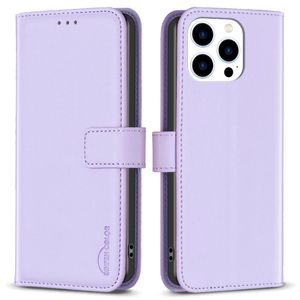 BINFEN COLOR iPhone 14 Pro Wallet Cover Stand Card Holder - Purple
