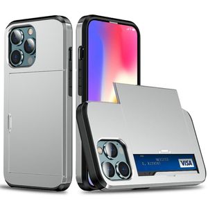 AMORUS iPhone 12 Pro Max Cover med Kortplads - Sølv