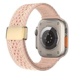 Apple Watch 42/41/40/38mm Klokkereim i nylonblonderdesign - Rosa