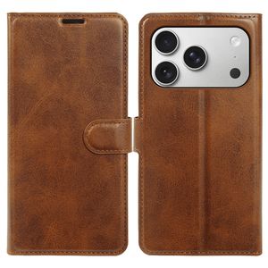 iPhone 18 Pro/17 Pro Plånboksfodral Stativ PU-läder - Brun