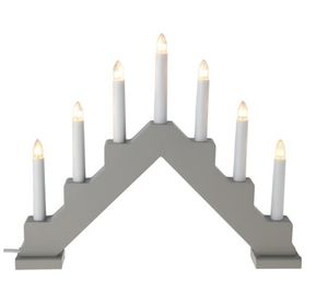 Northlight Anna Houten Adventskandelaar Beige 7 Lichtjes 38x31cm