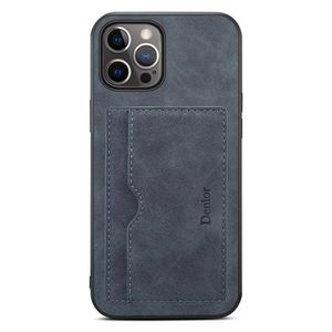 DENIOR iPhone 13 Pro Max TPU case with card holder - Gray