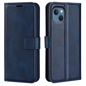 Textured PU Leather Cover for iPhone 14 - Blue