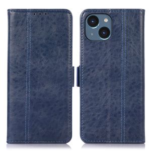 iPhone 14 Crazy Horse Texture wallet cover - Blue