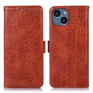 iPhone 14 PU Leather Fodral - Brun