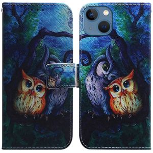 Pattern Printing Adjustable iPhone 14 Phone Cover - Two Owls