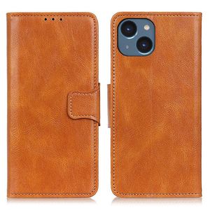 Crazy Horse Wallet Cover for iPhone 14 cover - Brown