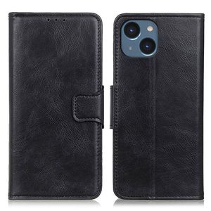 Crazy Horse Wallet Cover for iPhone 14 cover - Black