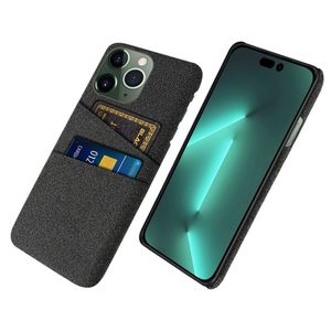 IPhone 14 Pro Max Cloth Texture Case - Black