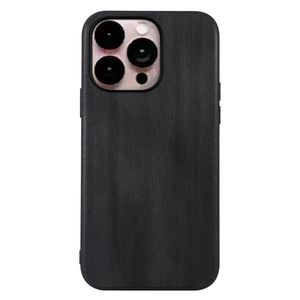 PU Leather Coated Case for iPhone 14 Pro Max case - Black