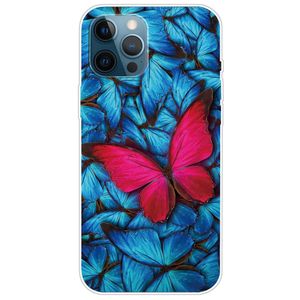 IPhone 14 Pro Max Scratch Resistant Soft TPU Case - Red Butterfly