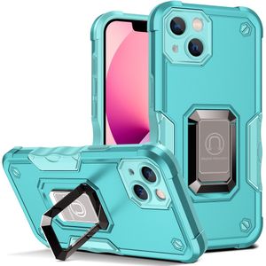 iPhone 14 Plus Hard PC Soft TPU Hybrid Case - Light Green