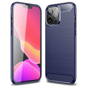 iPhone 14 Pro Max Carbon Fiber Texture Case - Blue
