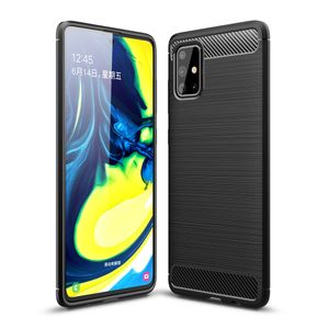 Skal i Kolfiber-design för Samsung Galaxy A71 - Svart