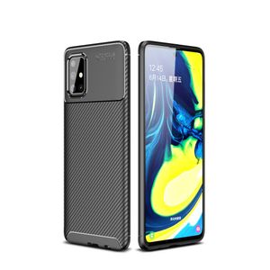 Skal i Kolfiber-design för Samsung Galaxy A71 - Svart