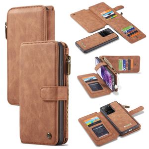 CASEME 007 2-in-1 Plånboksfodral för Samsung Galaxy S20 Ultra - Brun