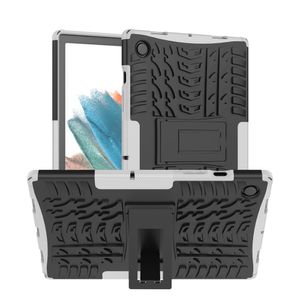Samsung Galaxy Tab A8 10.5 2021 kuori jalustalla - Valkoinen
