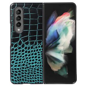 Samsung Galaxy Z Fold4 5G Well-protection Crocodile Texture Case - Green