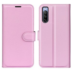 Litchi Sony Xperia 10 IV etui - Rosa
