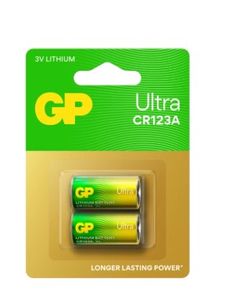 CR123A 3V litiumbatteri 2-pak GP