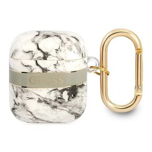 Guess Marble Strap Etui till AirPods 1/2 - Grå