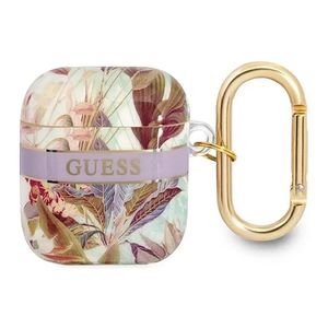 Guess Flower Strap Etui till AirPods 1/2 - Lilla