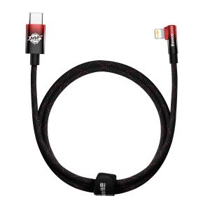 Baseus CAVP000220 vinkel Lightning til USB-C PD kabel 1m – rød