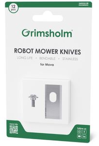 12-pakning gressklipperkniver til Mova
