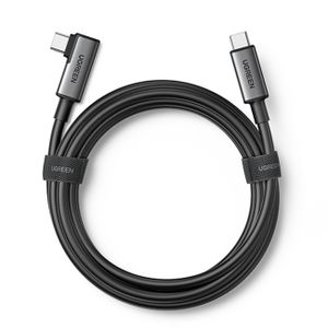 Ugreen US551 vinklet USB-C til USB-C PD kabel 60W 5Gb/s 5m - sort