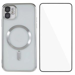 iPhone 11 Magnetic TPU Case + Screen Protector – Silver