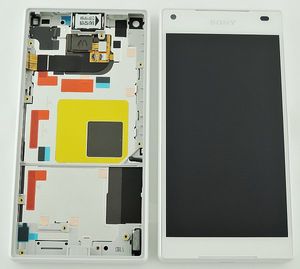 Xperia Z5 Compact Skärm LCD-Display med ram, Vit