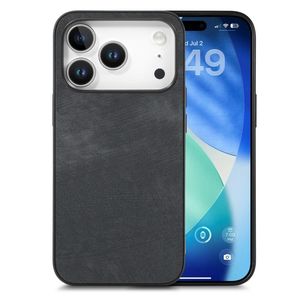iPhone 18 Pro/17 Pro Kuori PU-nahkaa - Musta
