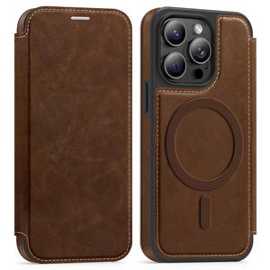 iPhone 14 Pro MagSafe Card Holder Wallet Cover – Brown