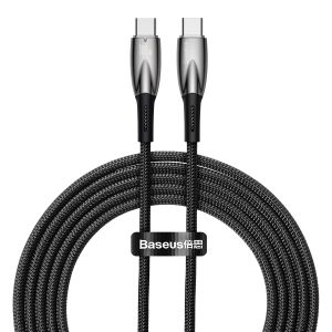Baseus Glimmer Series Fast Charging Cable USB-C PD 100W – 2m – Sort