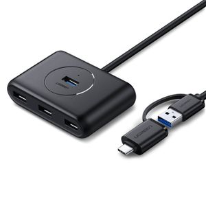 Ugreen HUB 4in1 USB-C - 4xUSB 3.0 5Gb/s 1m svart (CR113)