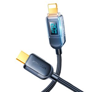 Joyroom A4 USB-C til Lightning kabel 20W 1,2 m med display – svart