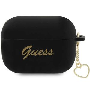 Guess Charm Heart Silikon Fodral till Airpods Pro 2 - Svart